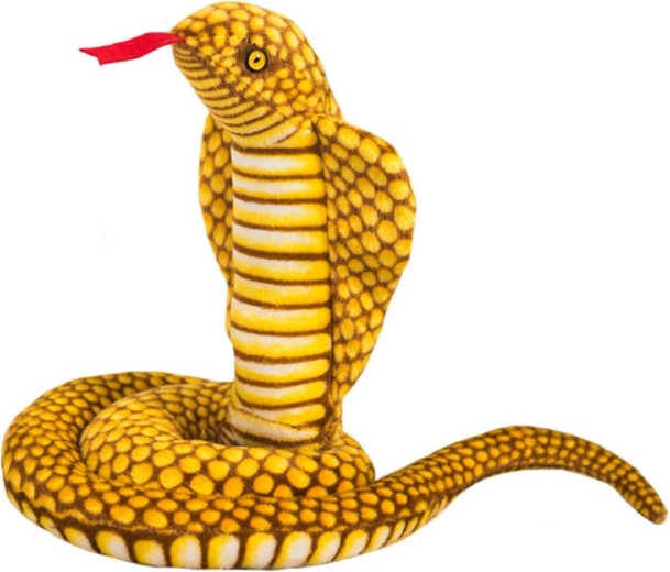 Șarpe de pluș – cobră regală galbenă 100 cm