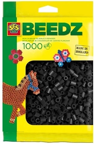 Mărgele de călcat SES Creative negre 1000 buc.