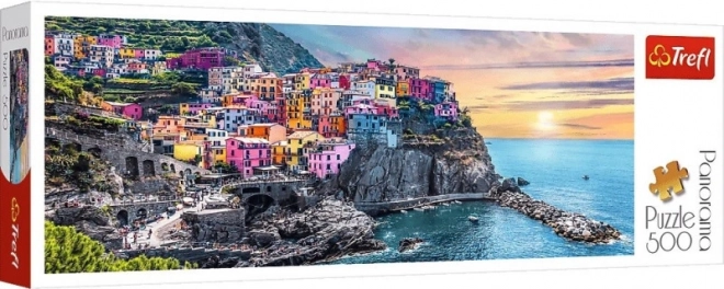 Puzzle panoramice 500 piese Vernazza la apus, Italia