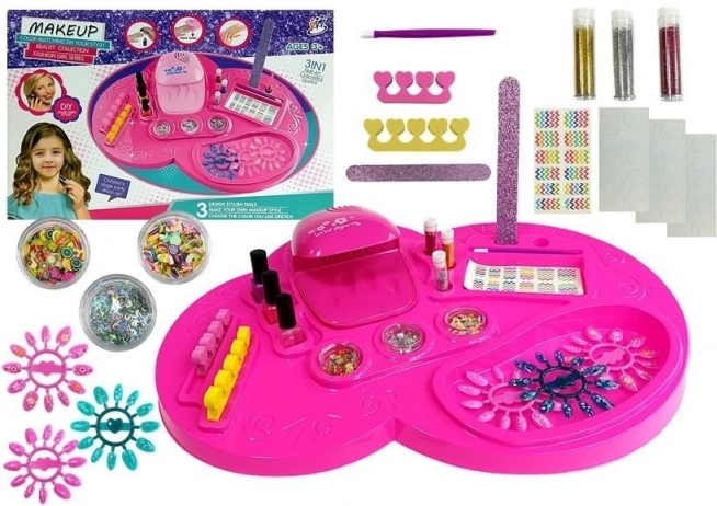 Set pentru manichiură cu lampă UV și lacuri