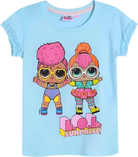 Tricou din bumbac turcoaz LOL