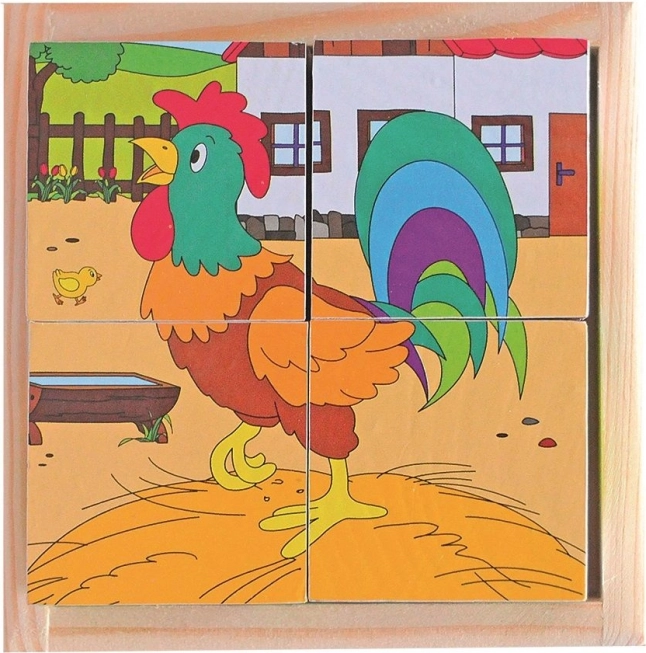 Puzzle cuburi – viața la țară