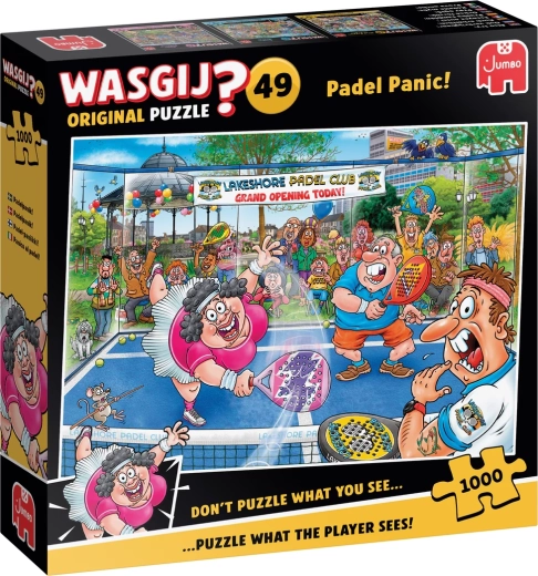 Jumbo Wasgij Original 49: Panic pe terenul de padel! puzzle 1000 de piese