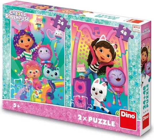 Puzzle pentru copii Petrecere Disco 24+48 piese