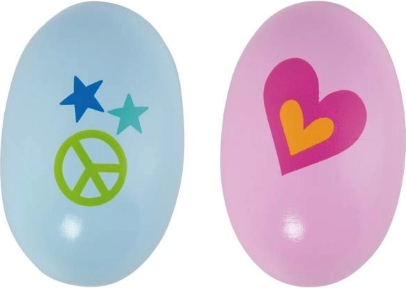 Maracas din lemn în formă de ou – stil retro anii ’60