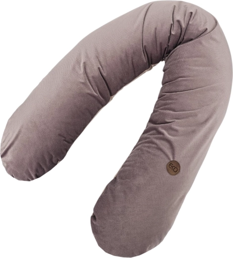 Pernă de alăptare EKO din bumbac Velvet dark pink 180 cm