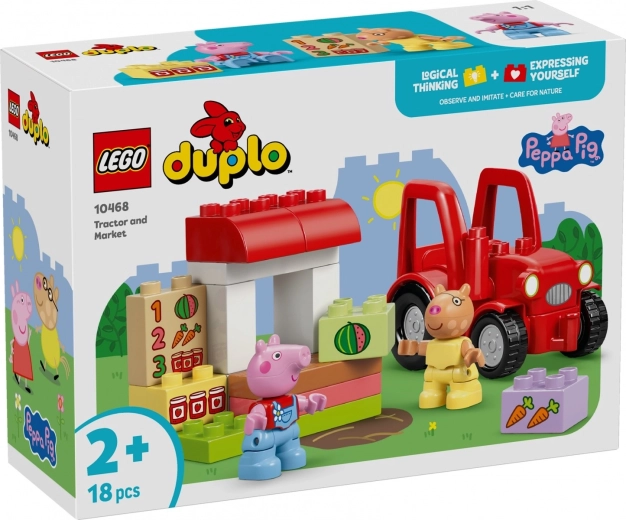 LEGO DUPLO PEPPA PIG tractor și piață (10468)