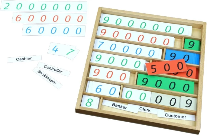 Joc bancar Montessori Moyo cu numere