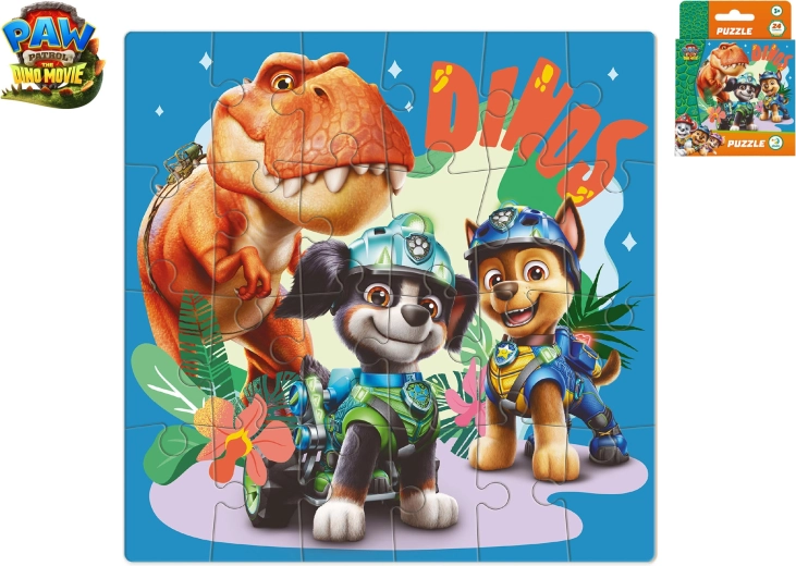 Puzzle Paw Patrol: The Dino Movie cu T-Rexul Timmy, 24 de piese