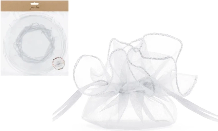 Săculeți cadou din organza albă 25 cm