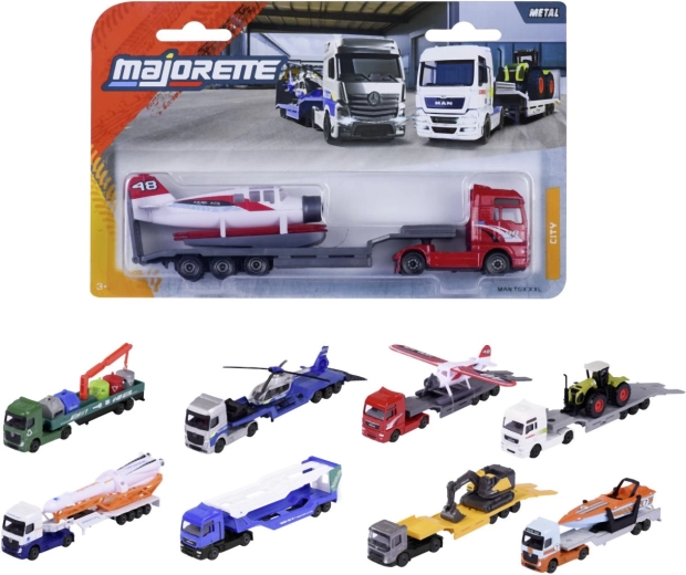 Camion metalic cu remorcă 20 cm