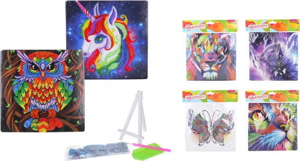 Set de pictură cu diamante cu suport 20 x 20 cm