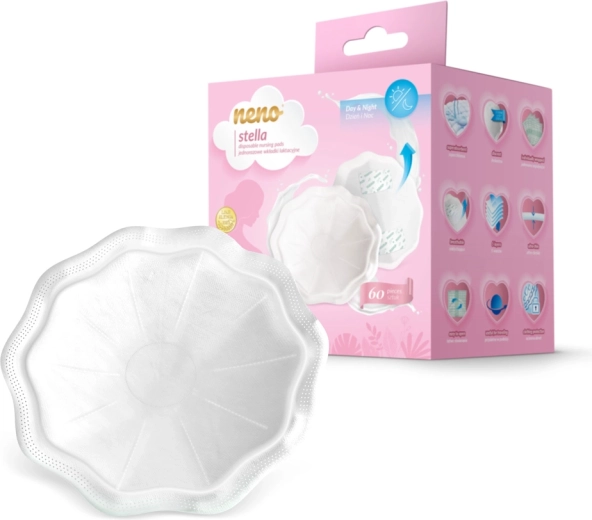 Tampoane pentru alăptare ultrafine Neno Stella pentru sutien - 60 buc.