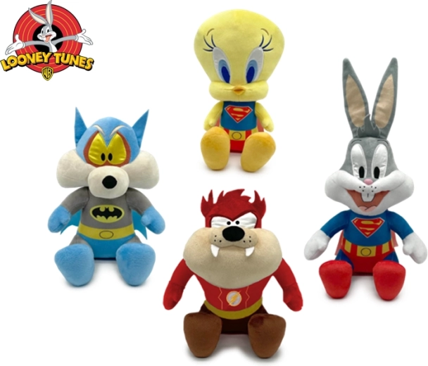 Figurină de pluș Looney Tunes supererou 23 cm, așezată