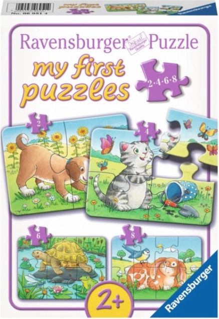 RAVENSBURGER Primul meu puzzle Animale de companie 4-în-1 (2,4,6,8 piese)