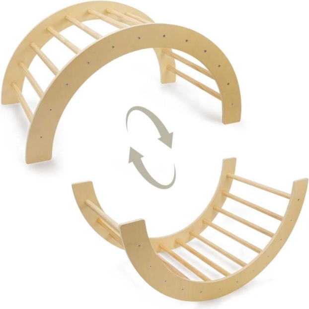 Arcul de cățărat 2în1 natural pentru copii