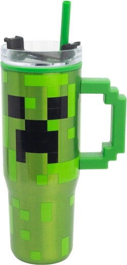 Cană termică cu pai Minecraft 770 ml