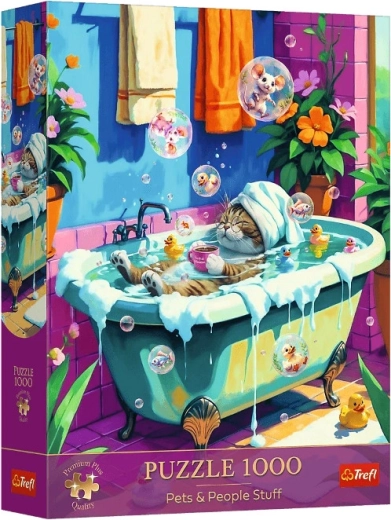 Puzzle 1000 Premium Plus – miau, relaxează-te, repetă