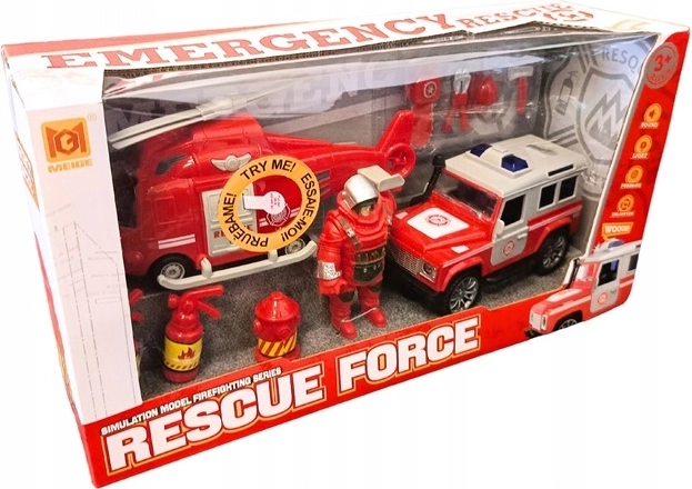 Rescue Force – set de salvare pentru copii cu elicopter, SUV și figurină
