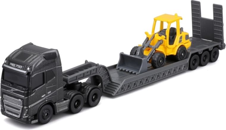 Maisto mini utilaje de lucru, camion tractor mare Volvo cu încărcător