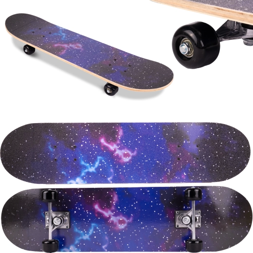 Skateboard Galaxy cu imprimeu dublu față-verso