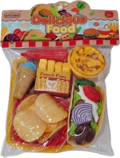 Set de bucătărie cu alimente fast food - 1 bucată