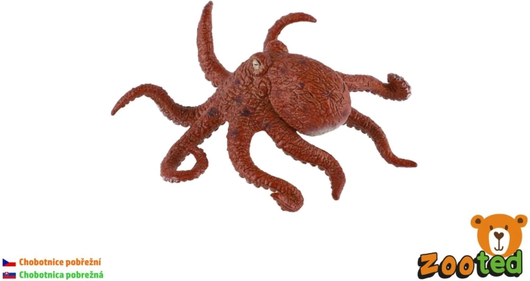 Figurină din plastic caracatiță de coastă 8 cm