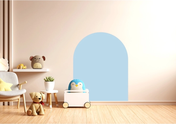 Folie magnetică autoadezivă pentru perete Cleverclixx Clever Blue 95 × 75 cm