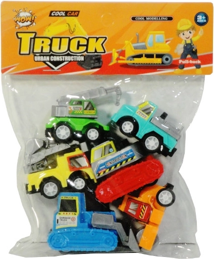 Mașini de construcții cu mecanism pull-back, 6 buc