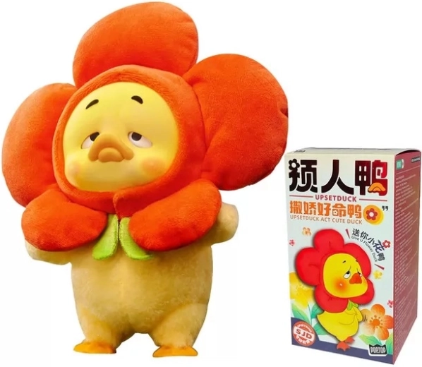 Figurină de pluș de colecție Upset Duck Act Cute Duck Series, cutie blind box - 1 bucată