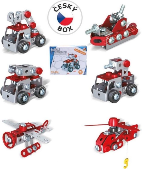 Set de construcție Micul mecanic vehicule de pompieri – Pompieri