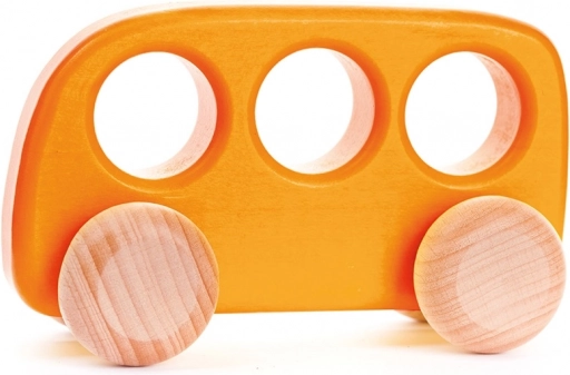 Autobuz din lemn portocaliu