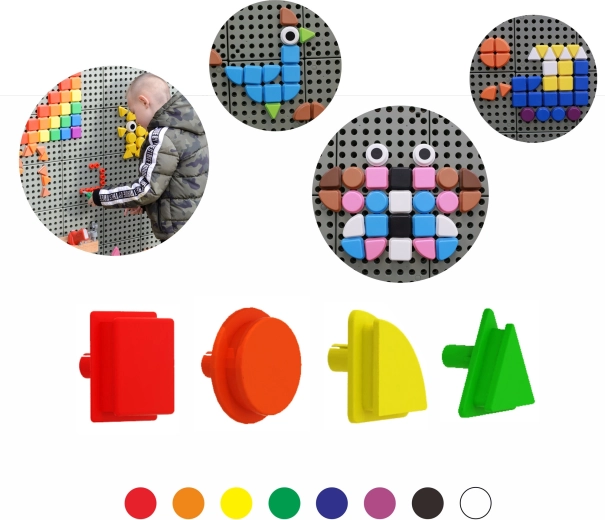 MASTERKIDZ cuie geometrice pentru panoul STEM, 256 de piese