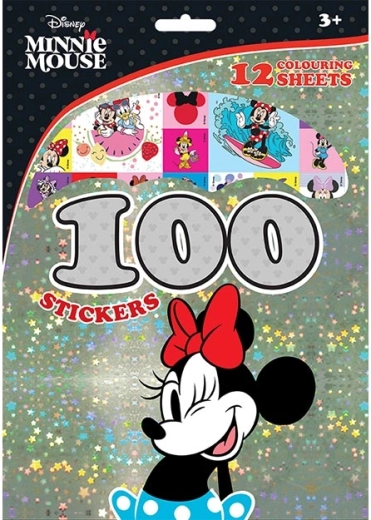 Minnie – set cu 100 de autocolante și pagini de colorat