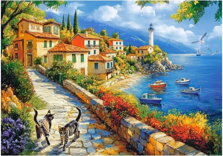 Puzzle Castorland Golful cu farul alb 500 piese