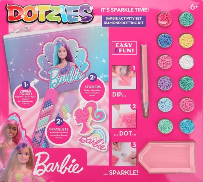 Set de activități Diamond Dotz Barbie