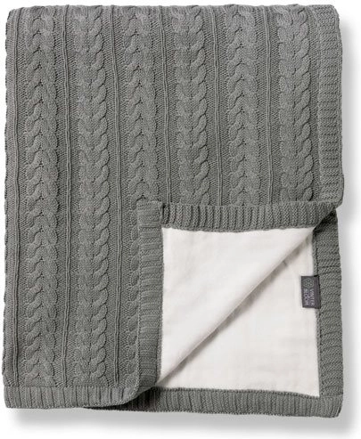 Vinter & Bloom pătură dublu-față pentru copii Cotton Cuddly Misty Grey
