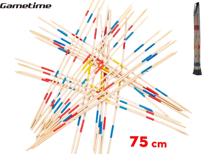 Gametime mega mikado 75 cm – joc de familie din lemn