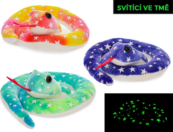 Șarpe plușat cu elemente luminoase 18 cm