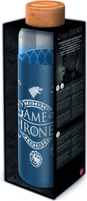 Sticlă de sticlă cu husă din silicon 585 ml – GAME OF THRONES