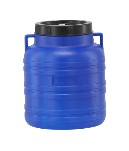 Recipient din plastic pentru fermentare 10 l cu gură largă și capac filetat
