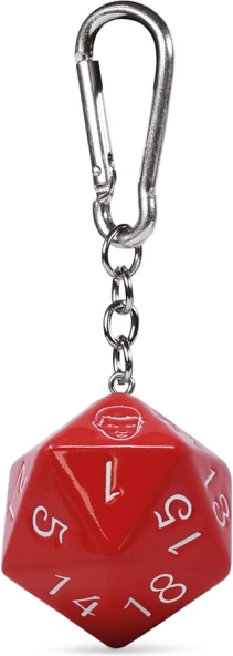 Breloc 3D Stranger Things D20 cu carabină