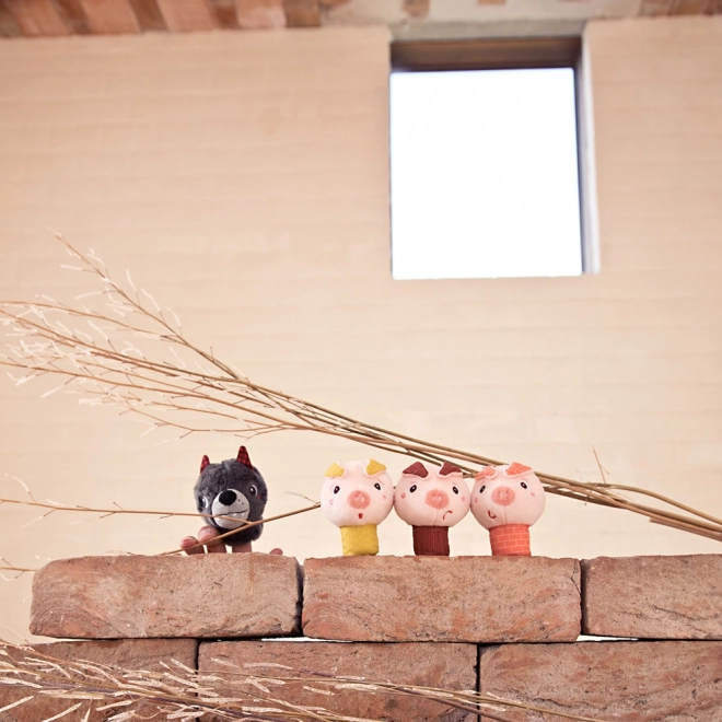 LILLIPUTIENS păpuși pentru degete – CEI TREI PURCELUȘI