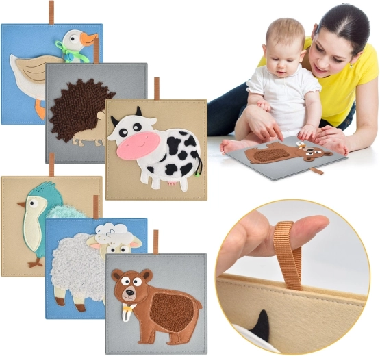 Imagini senzoriale cu animăluțe 2Kids Toys – set de 6 buc.