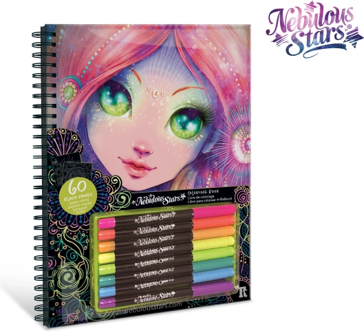 Carte de colorat Nebulous Star cu pagini negre