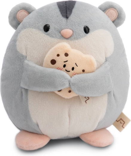 Nici MyMochi hamsterul de pluș Shai cu biscuițel 16 cm în ambalaj cadou