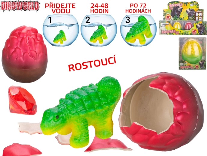 Dinoworld dinozaur care eclozează și crește cu nestemată