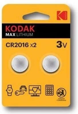 Baterii buton litiu Kodak CR2016 3 V, 2 buc.