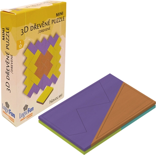 Mini puzzle 3D din lemn – mai multe tipuri