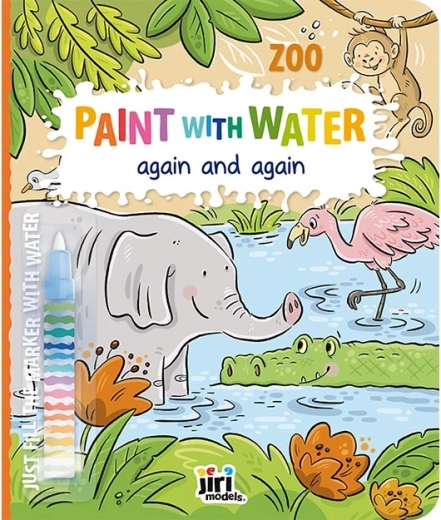 Pictură cu apă reutilizabilă – zoo